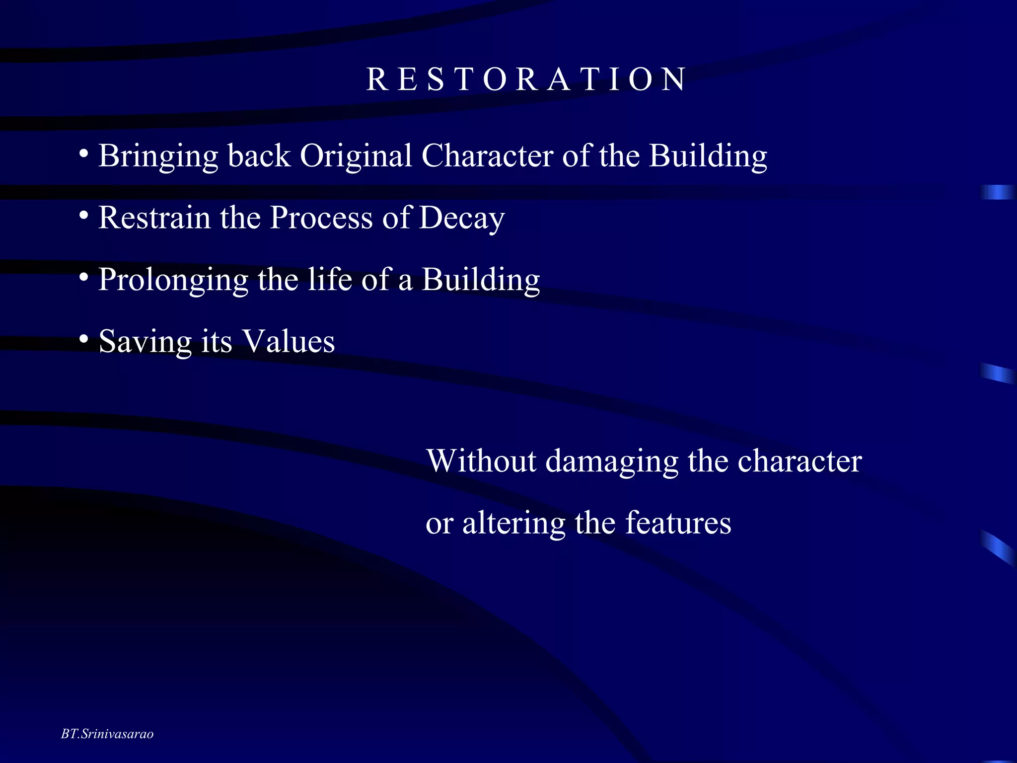 Lecture24 Restoration Lecture Bt | PPT