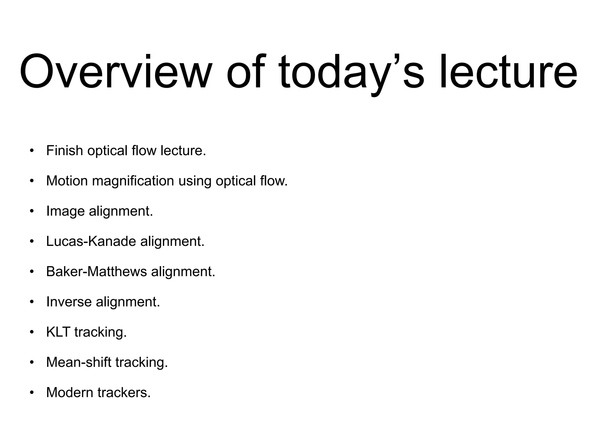 Computer Vision - Alignment and Tracking.pptx