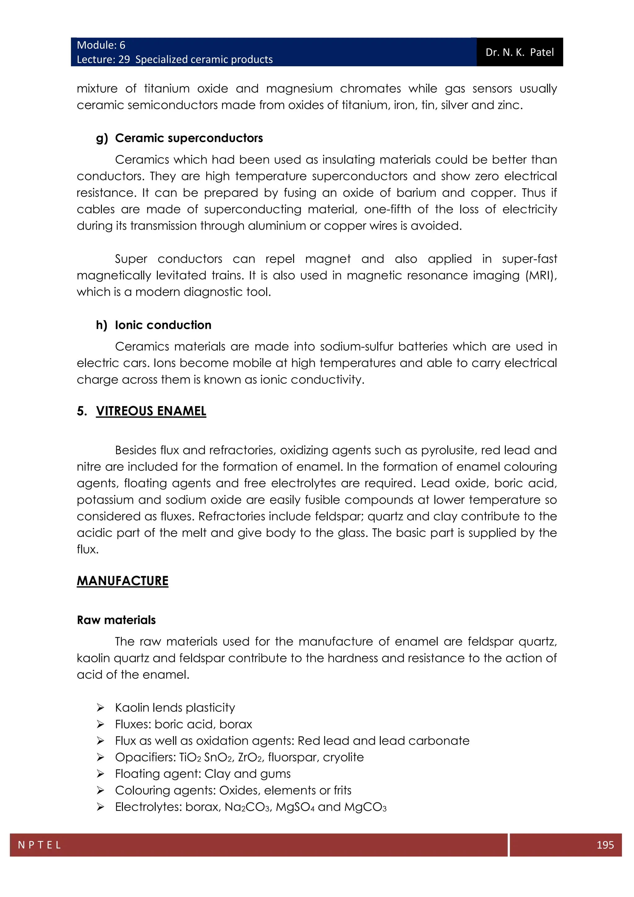 Lecture 25- CERAMIC INDUSTRIES AND USES.pdf