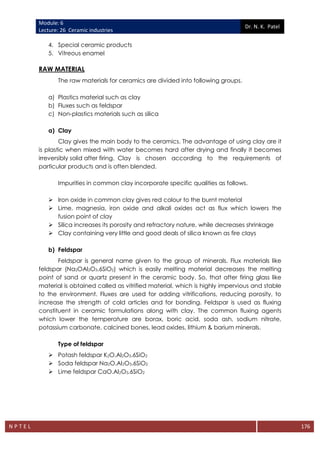 Lecture 25- CERAMIC INDUSTRIES AND USES.pdf