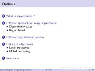 Image Segmentation (Digital Image Processing) | PDF