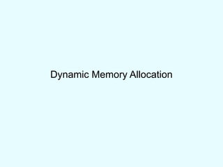 dynamic memory allocation in programming languages | PPT