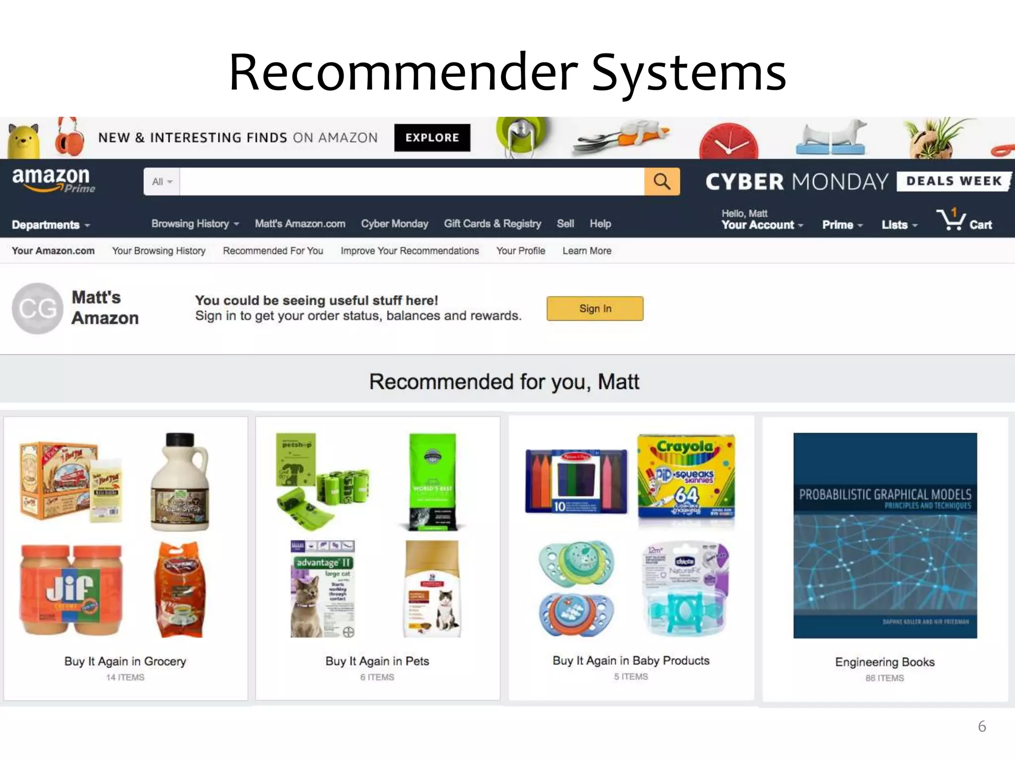 Recommender Systems
6
 