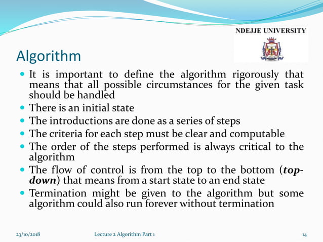 Lecture2a algorithm | PPT