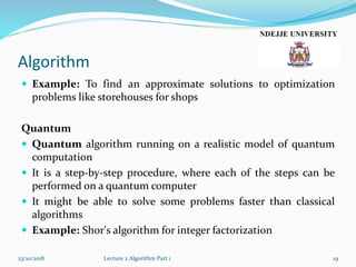 Lecture2a algorithm