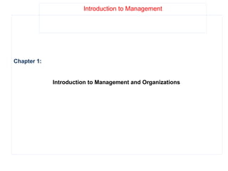 Comprehensive Introduction to Management Principles and Organizational ...