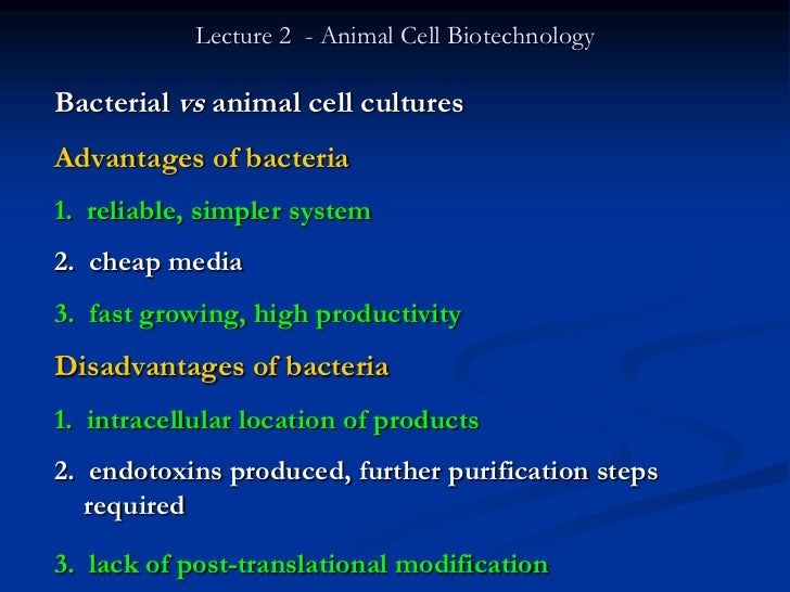 Lecture 2 Animal Cell Biotechnology