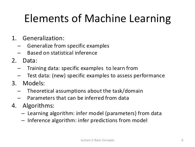 elements of machine learning
