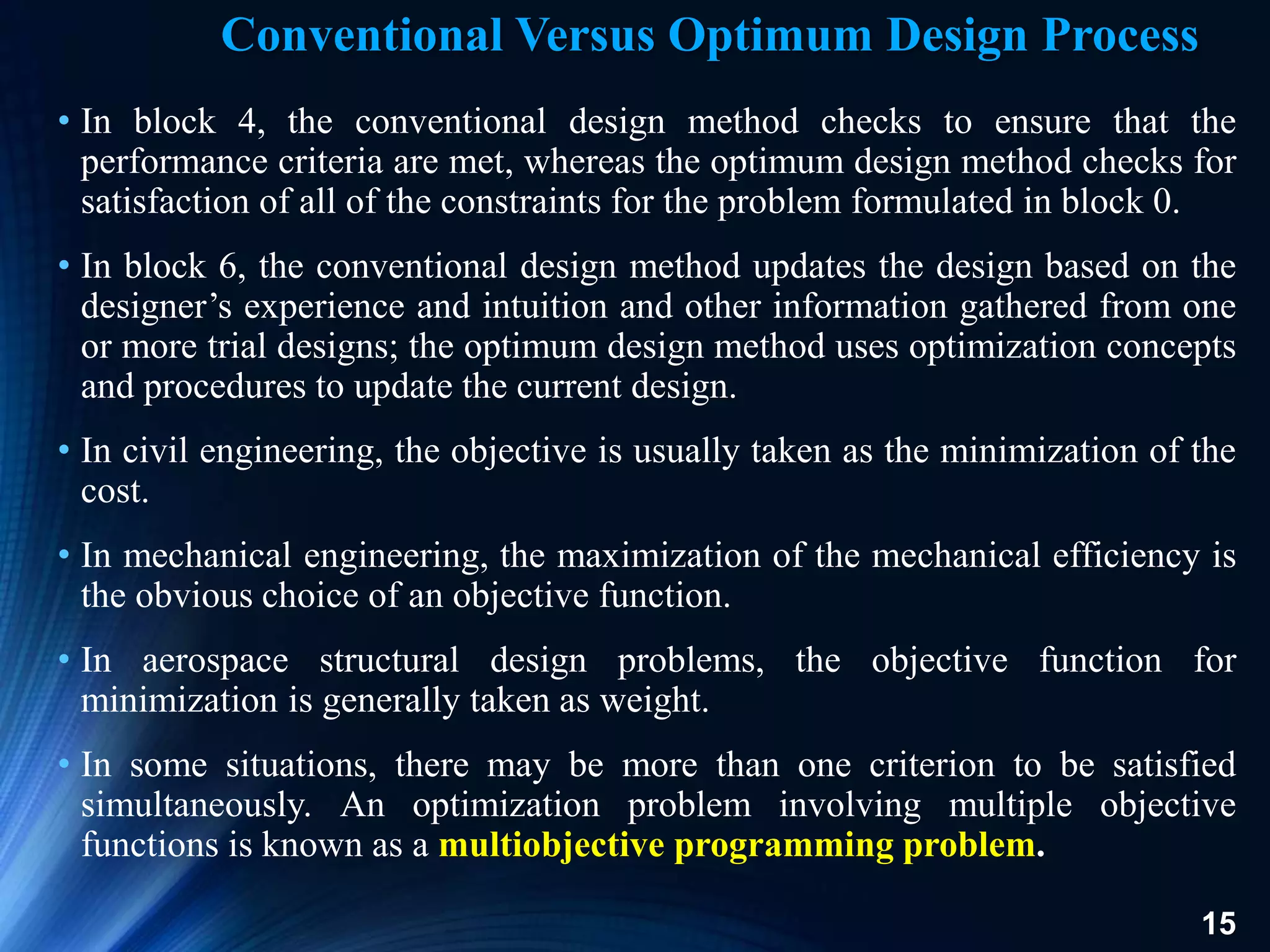Lecture 2 Basic Concepts of Optimal Design and Optimization Techniques ...