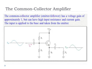 The Common-Collector Amplifier
 