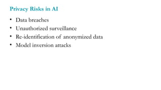 Privacy and Data Protection Concerns in Ethical AI Systems | PPTX