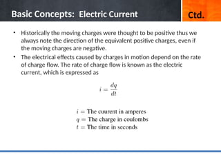 Lecture 2 on charge, current, and voltage | PPTX