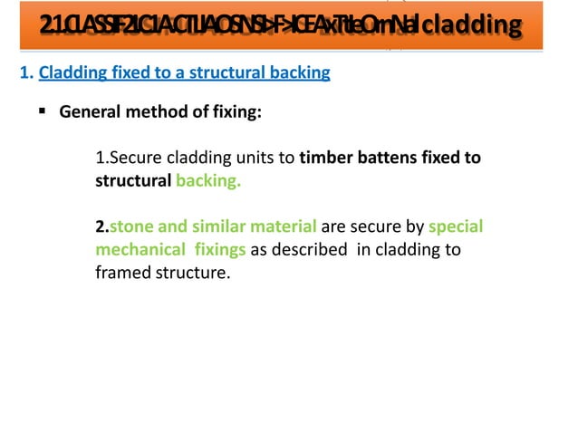 lecture 2 Cladding for external & internal.pdf | Painting | Arts and Crafts