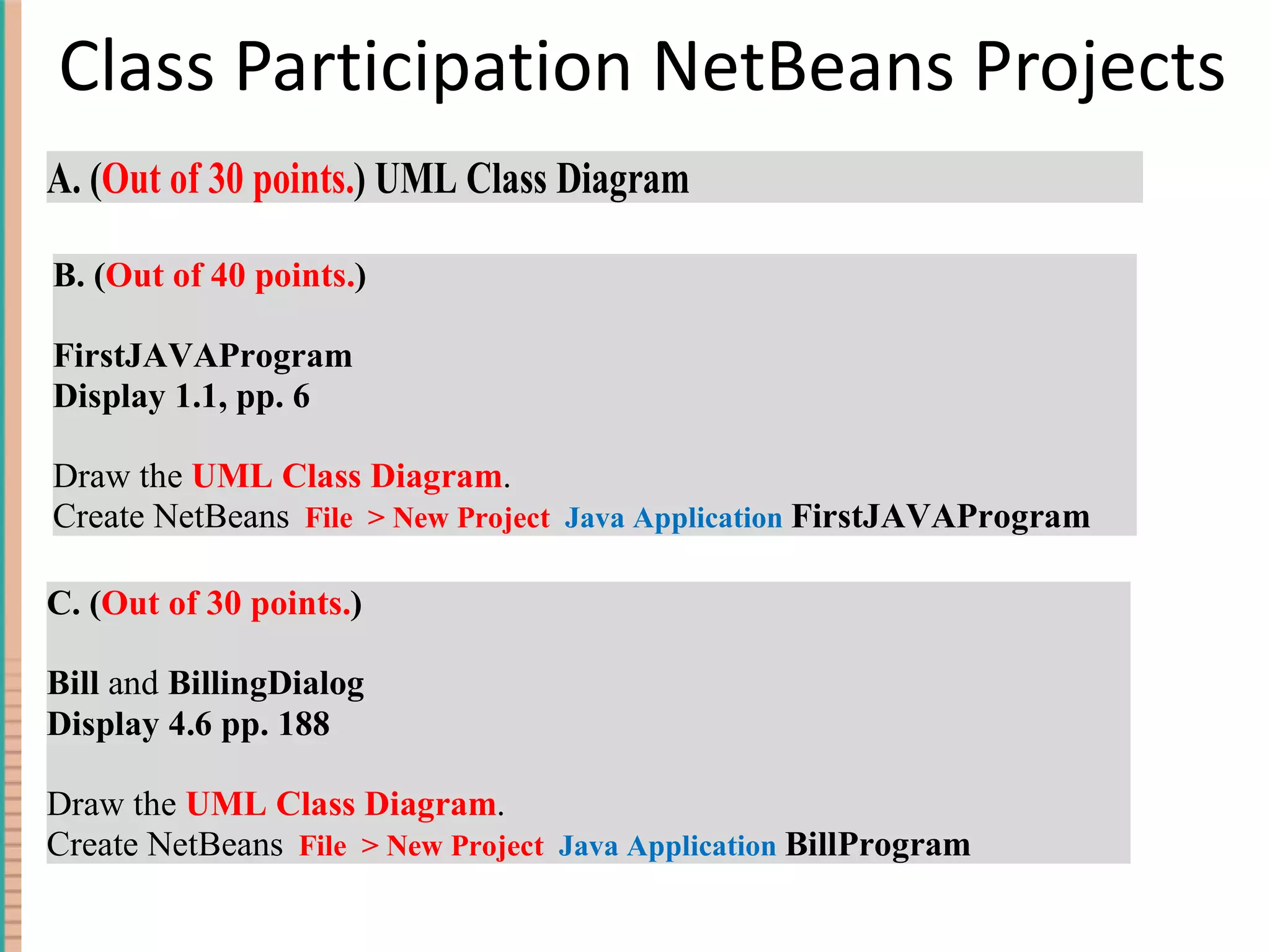 Class Participation NetBeans Projects 