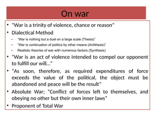 Lecture 2 Clausewitz as a strategist of war | PPTX