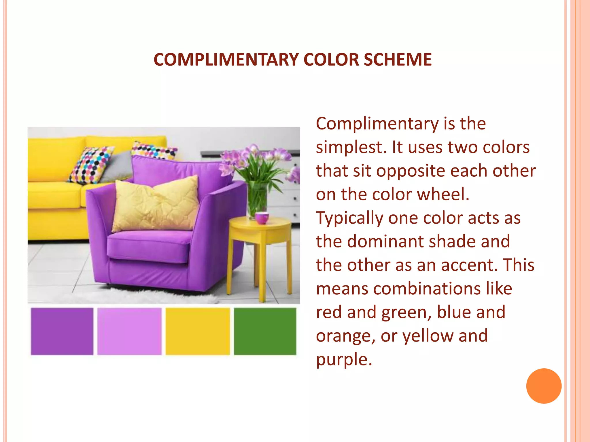 Colors in interior design | PPTX