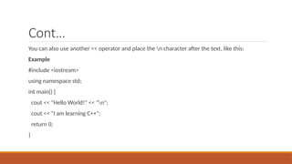 Syntax C 11 Comprehensive Introduction to C++ Syntax and Programming Basics | PPTX