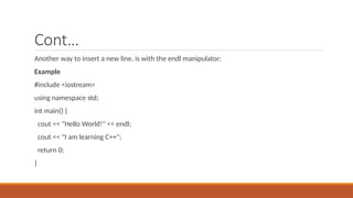 Comprehensive Introduction to C++ Syntax and Programming Basics | PPTX