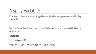 Comprehensive Introduction to C++ Syntax and Programming Basics | PPTX