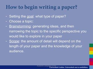 Planning the writing process | PPT