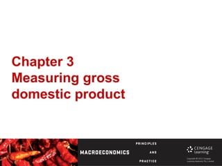 Chapter 3
Measuring gross
domestic product
 