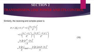 SECTION 2
TRANSMISSION LINE POWER AND ITS CONTROL
 