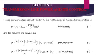 SECTION 2
TRANSMISSION LINE POWER AND ITS CONTROL
 