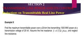 SECTION 2
TRANSMISSION LINE POWER AND ITS CONTROL
Deductions on Transmittable Real Line Power
 