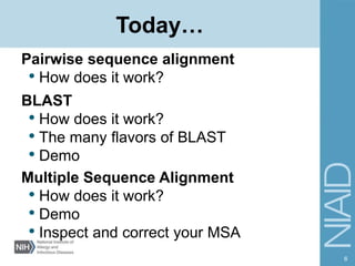 BLAST and sequence alignment | PPTX