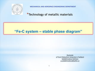Comprehensive Study of the Fe-C Stable Phase Diagram and Its Components ...