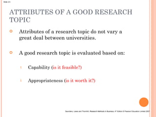 Lecture 2 generating the research idea | PPT