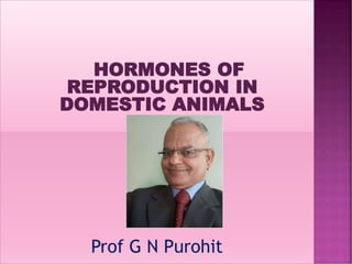 HORMONES OF
REPRODUCTION IN
DOMESTIC ANIMALS
Prof G N Purohit
 