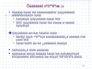 Õàäãàëàõ òºõººðºìæ (3)
 Ãàäààä ñàíàõ îéä õàäãàëàãäñàí ìýäýýëëëèéã
áîëîâñðóóëàõûí òóëä:
 õýðýãòýé ìýäýýëëèéã õàéæ îëîõ
 îëñîí ìýäýýëëèéã ñàíàõ îéä óíøèæ à÷ààëàõ
õýðýãòýé

ìýäýýëëèéã áè÷èæ ñàíàõûí òóëä
 äèñêýí äýýð ÷ºëººòýé àøèãëàãäààã¿é áàéãàà ñóë
çàéã îëîõ
 ñàíàõ îéãîîñ áè÷èõ ¿éëäëèéã õèéäýã

 õàðüöàíã¿é õóðä áàãàòàé
 áàãòààìæ èõòýé ãàäààä ñàíàõ îéã õýðýãëýñíýýð

êîìïüþòåðèéí áîëîìæèéã ìàø èõýýð ºðãºòãºäºã áàéíà
14

 