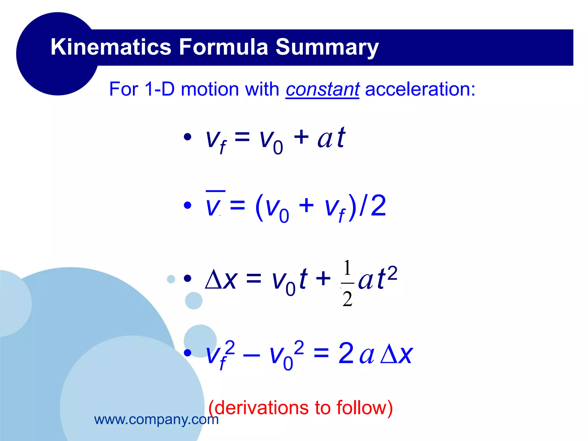 Lecture 2 kinematics