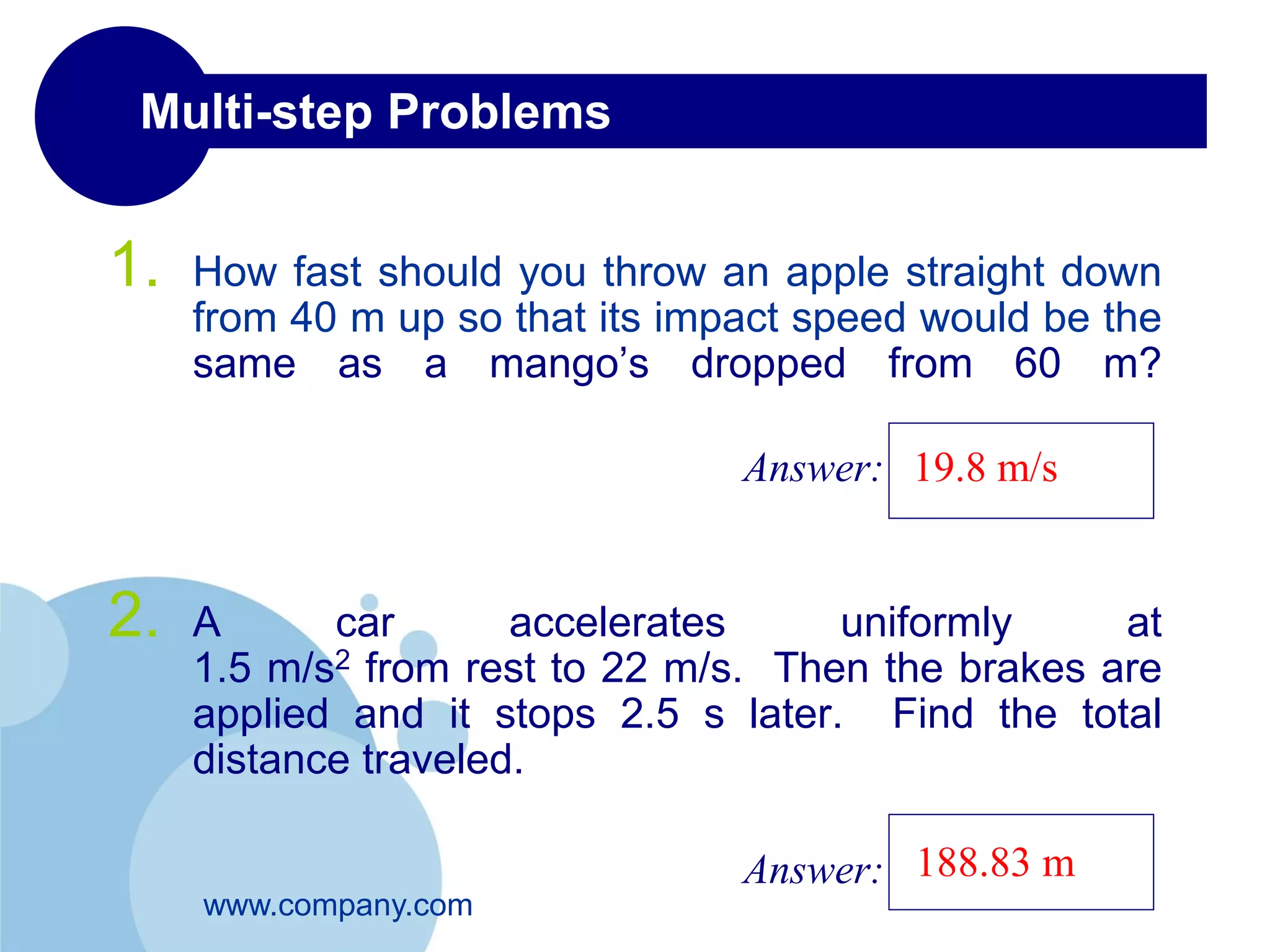 Lecture 2 kinematics
