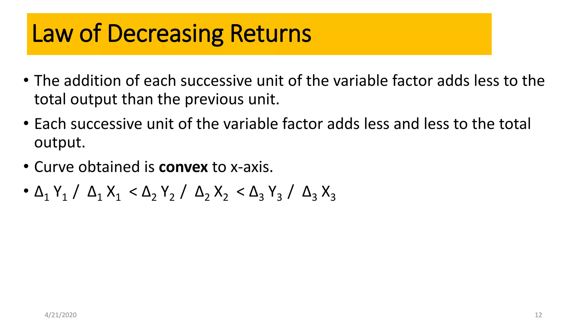 Lecture 2 - Law of Returns to a Factor | PPTX