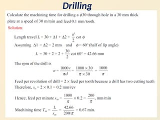 Tool Timing Chart Lecture 2 Machine tool - time calculations | PPTX