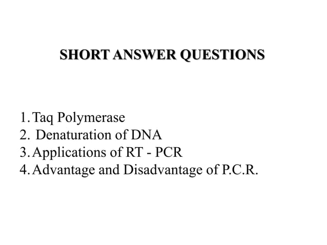 Lecture 2 , mbbs students. pcr, rt pcr, | PPT