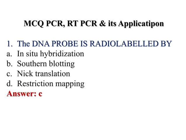 Lecture 2 , mbbs students. pcr, rt pcr, | PPT