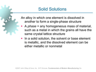 Metal Solution Examples Lecture 2 Metals and its properties Lecture | PPTX