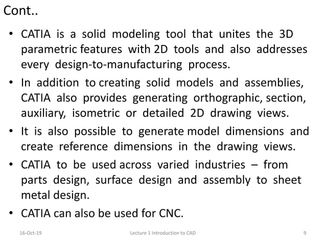 CAD/CAM/CIM ( Lecture 2 model construction and product design) | PPT