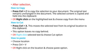 Comprehensive Introduction to Microsoft Word Processing and Document ...