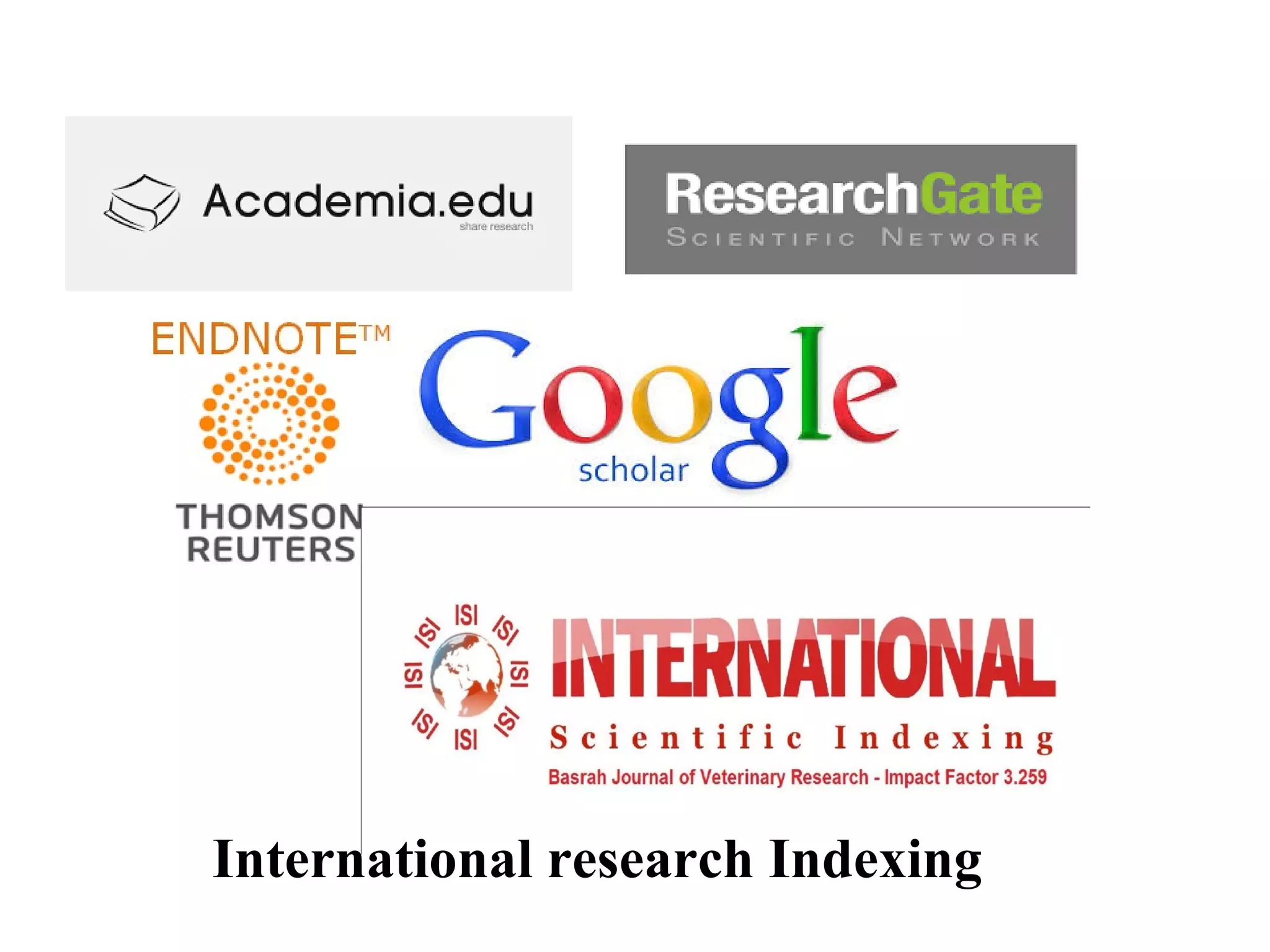 International research Indexing
 