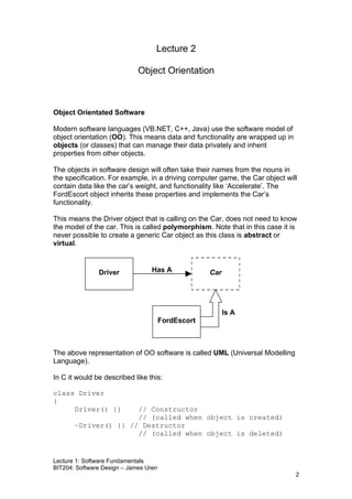 BIT204 2 Object Orientation | PDF