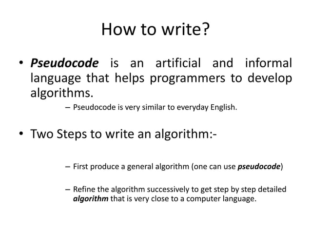 Algorithm Development | PPT