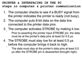 microprocessor systems Lecture 2 Parallel port | PPTX