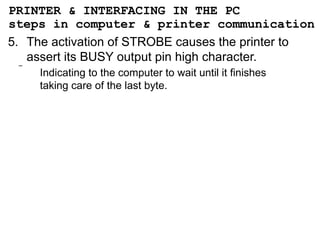 microprocessor systems Lecture 2 Parallel port | PPTX