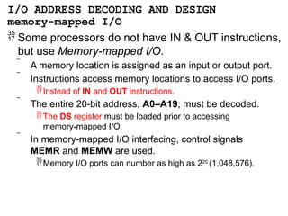 microprocessor systems Lecture 2 Parallel port | PPTX