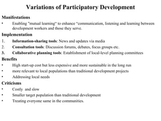 Participatory approaches to rural development | PPT
