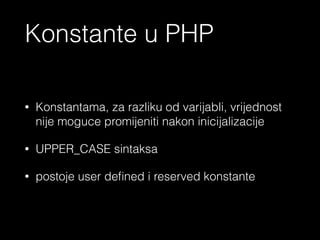 - Koristit rjesenje vjezbe 1 kao starter template za vjezbu 2
URL: https://github.com/newPrimitives/php-kurs/blob/master/lecture2/example1_final.php
- Koristeci built in funkciju substr() ukloniti http i/ili www iz imena linka te
ga takvog ispisati u title dio href-a.
<?php echo ‘Vjezba 2’ ?>
<a href=“#LINK SA HTTP://WWW" target="_blank"> <!-- Ime linka bez HTTP://WWW --> </a>
 